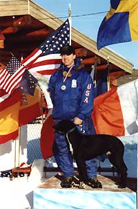 Rex Jones on the medal stand