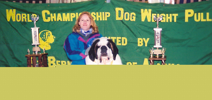 Sirviver and Jeannie at the Weight Pull Contest