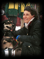 woman not paying attention to dogs